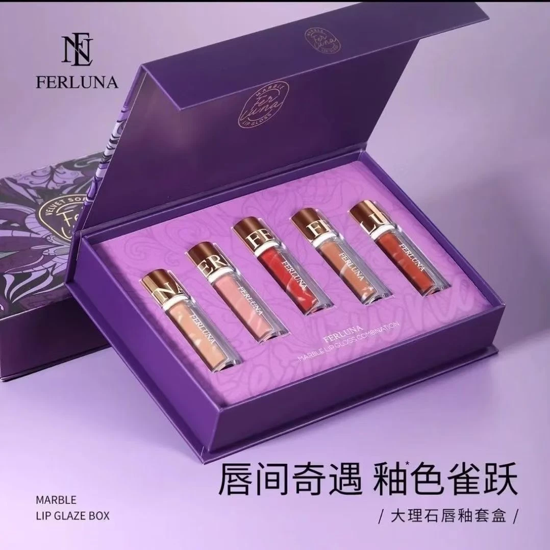 FERLUNA大理石唇釉组合不沾杯滋润唇釉套组女生包邮送闺蜜套盒