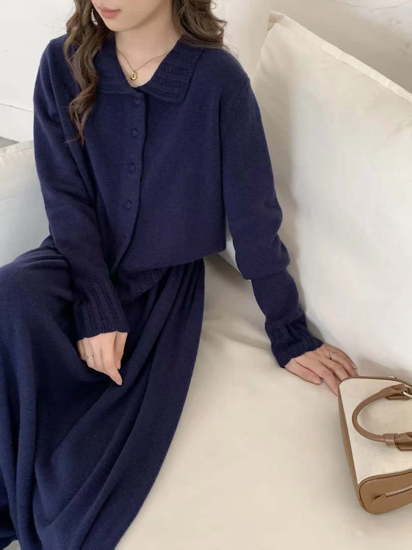 厚款长袖毛针织衫冬季宽松秋冬开衫女常规上衣