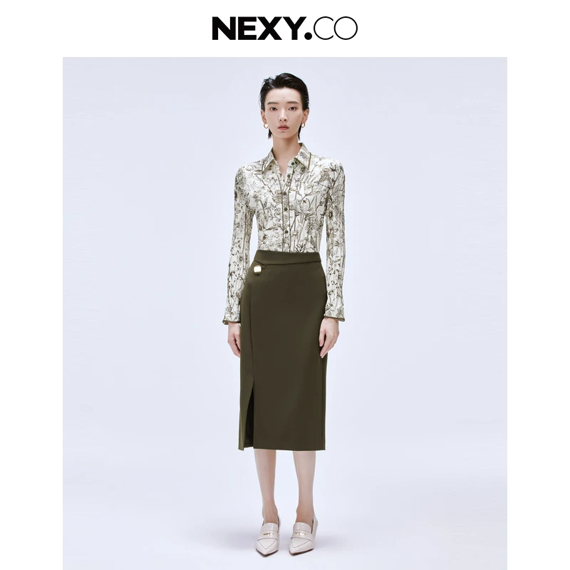 NEXY.CO/奈蔻通勤商务不规则半裙XW01400V1/XW01401E7/XW01385W0