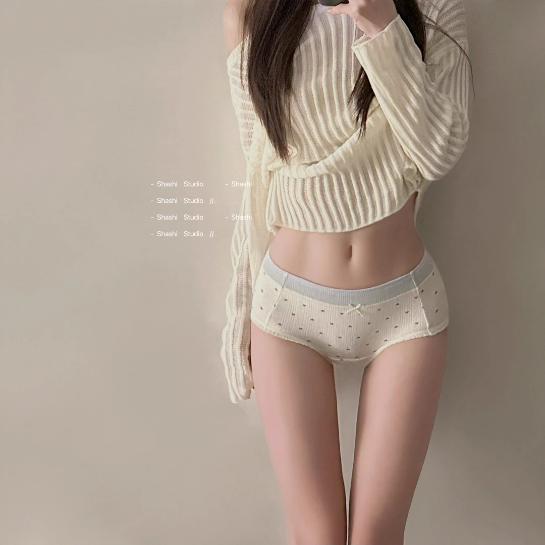 莎饰10A类加长裆透气新款亲肤舒适中腰内裤纯欲舒适少女三角短裤