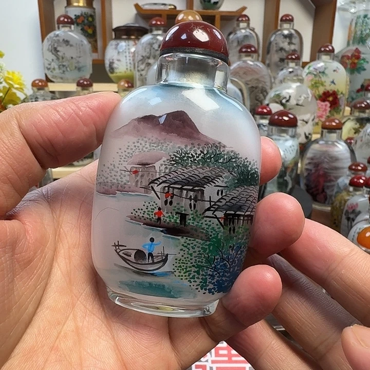 浅***柔鼻烟壶内画工艺品手绘非遗