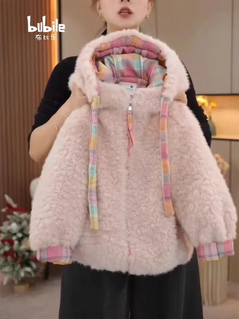女童外套冬装2025新款洋气时尚中大儿童加绒加厚上衣