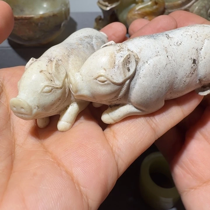 西***魔和田玉未镶嵌颈饰