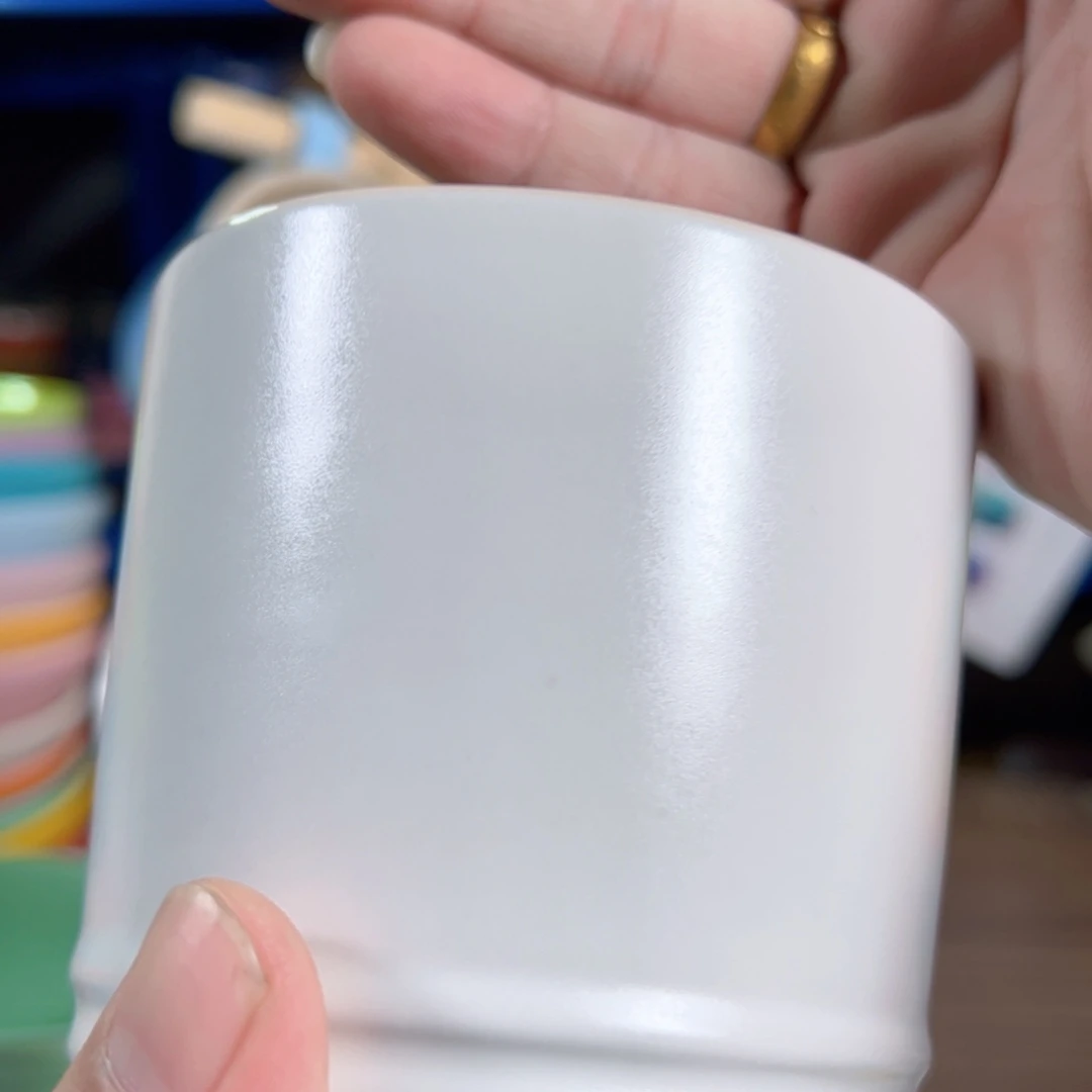 陶瓷哑光白马克杯