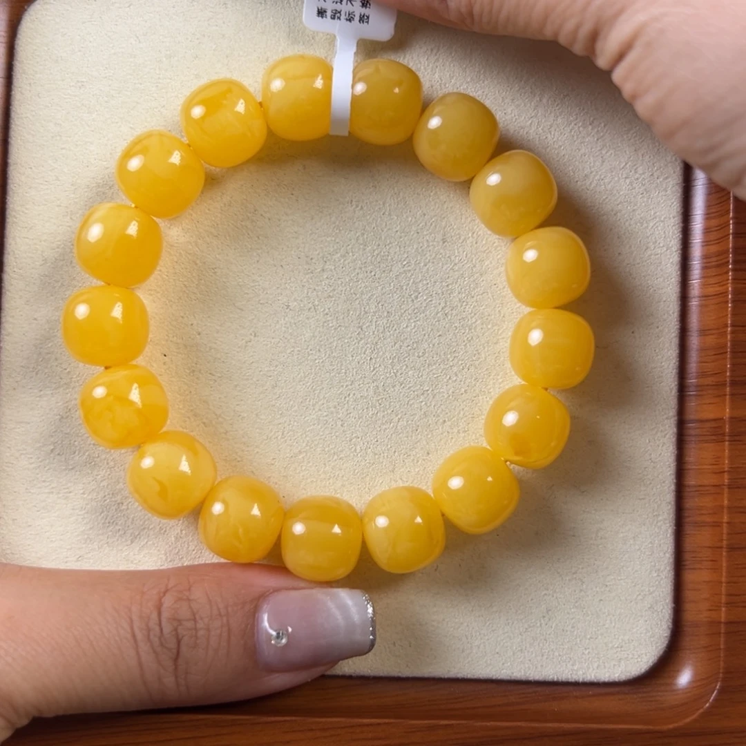 琥珀未镶嵌手链23.69g焦皮同料老型