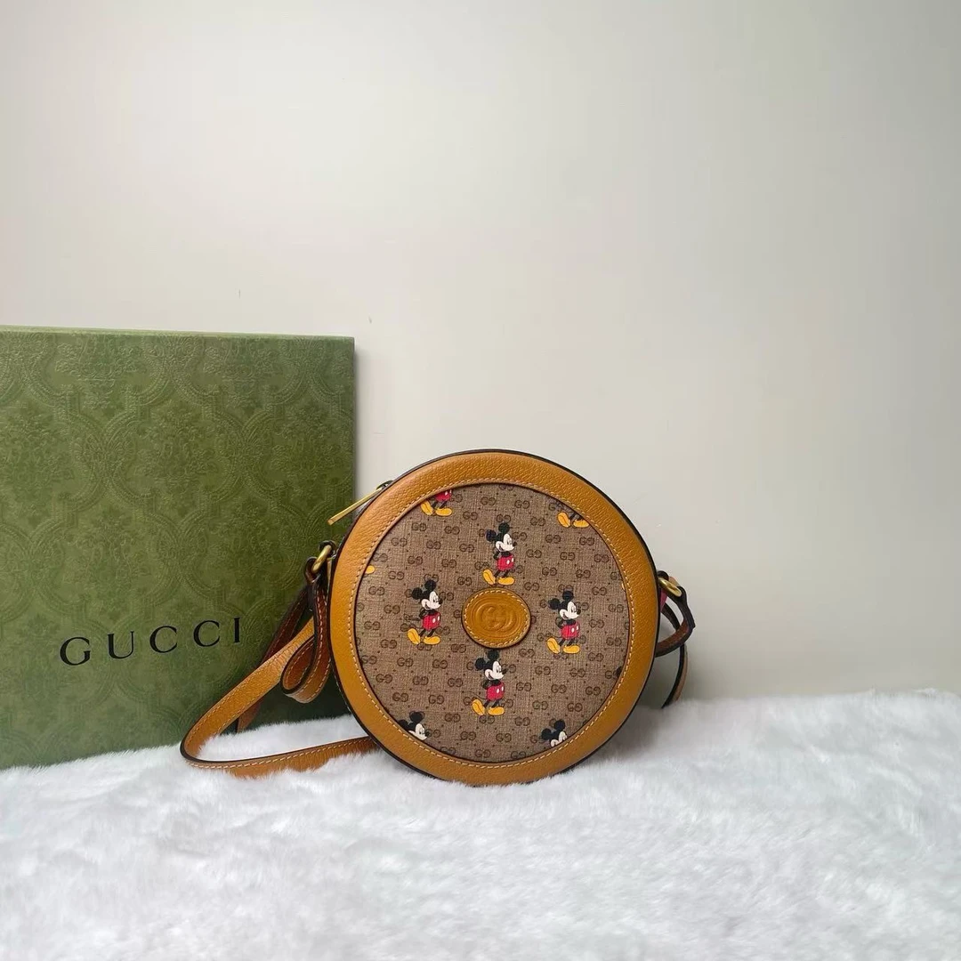 95新 GUCCI/古驰 Disney迪士尼联名款米老鼠圆饼/331800