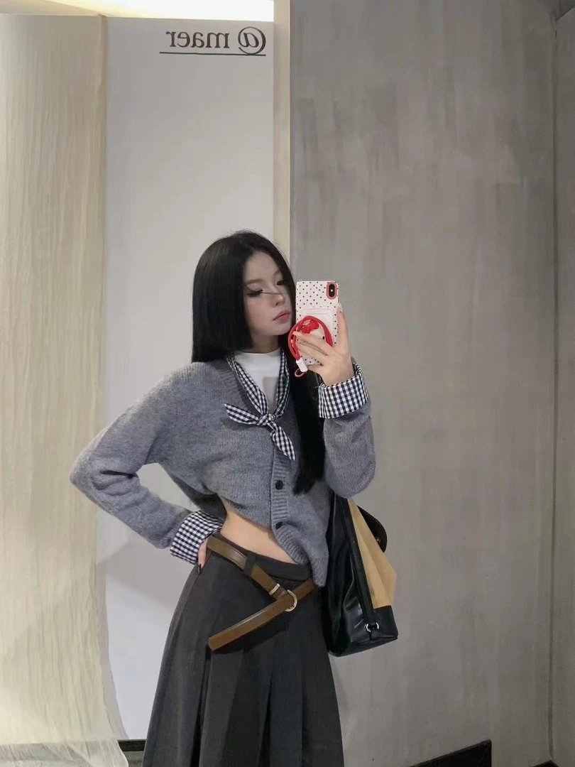 小妳XiaoNi——（春秋款拼接毛衣1430682）