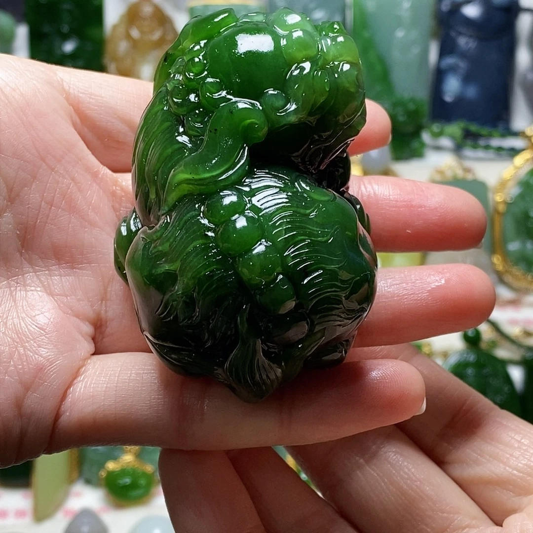 和田玉（碧玉）大手把未镶嵌