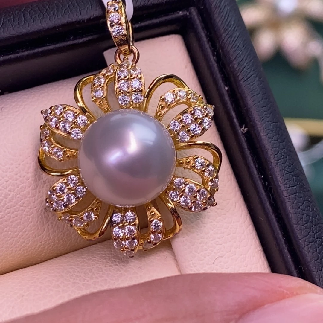 颈饰银S925镶嵌海水珍珠