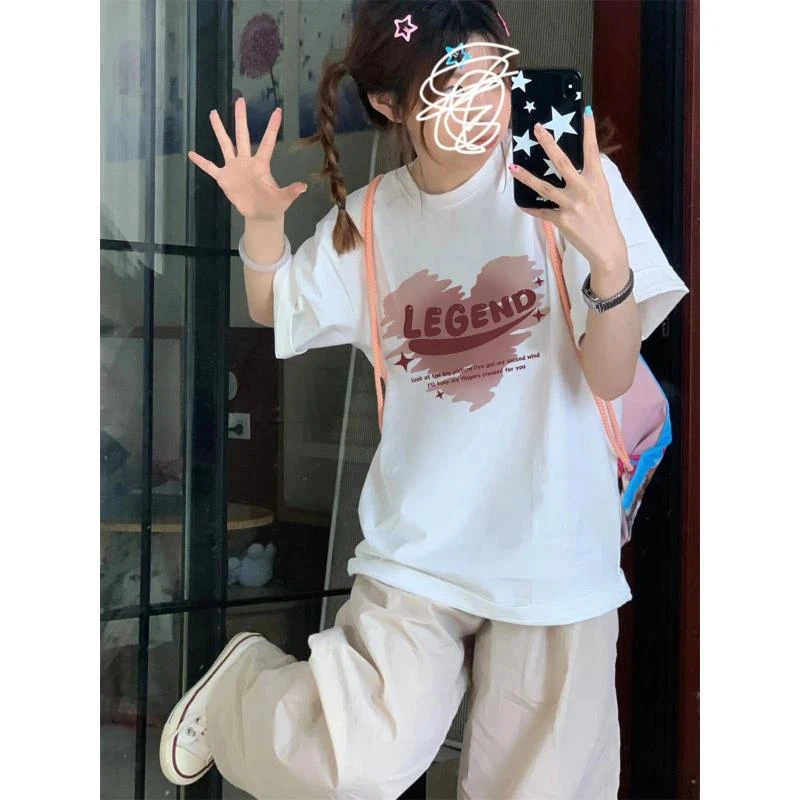 夏季短袖女T恤学院风宽松ins潮流百搭甜美可爱韩版学生小众半袖