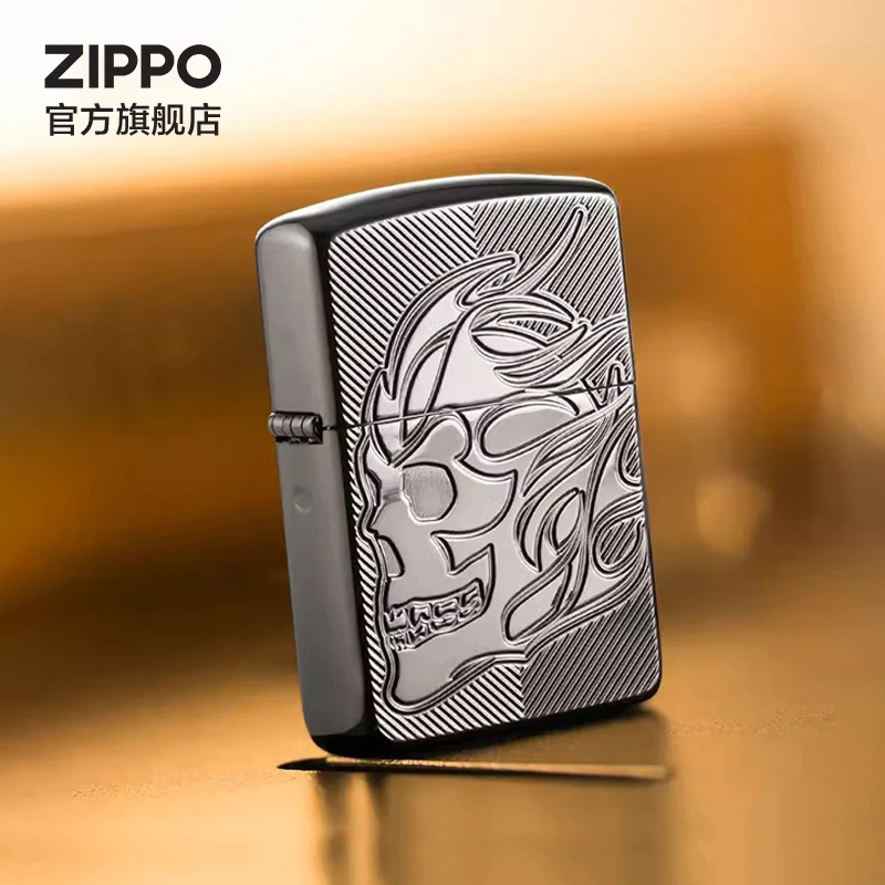 ZIPPO打火机正品头盔铠甲经典复古个性时尚防风送男友生日礼物