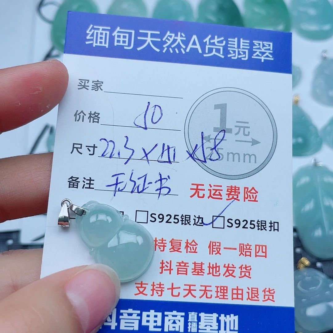 翡翠银S925镶嵌颈饰翡翠