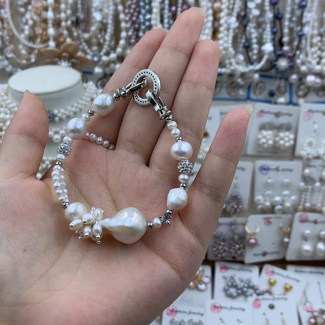 淡水珍珠合金颈饰