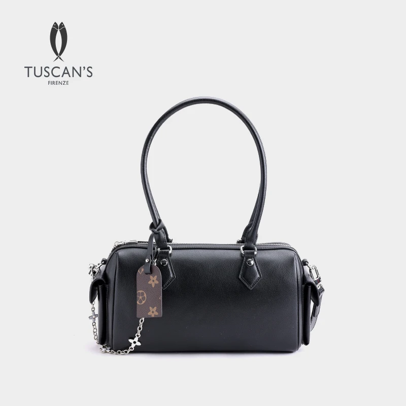 TUSCAN'S新款老花保龄球包手提包腋下包斜挎包时代集团女包