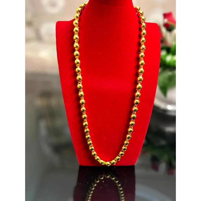 卡10圆珠合金项链男士孟加拉赤金男士金项链