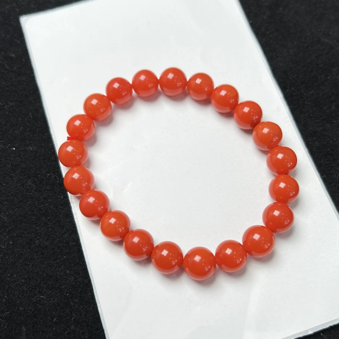 满肉滴水洞南红9mm手串 KT24092708