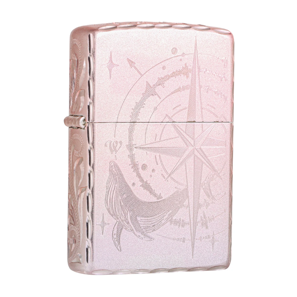 zippo打火机52赫兹寻找同频的你手雕镀银牙边防风送礼DYJ1