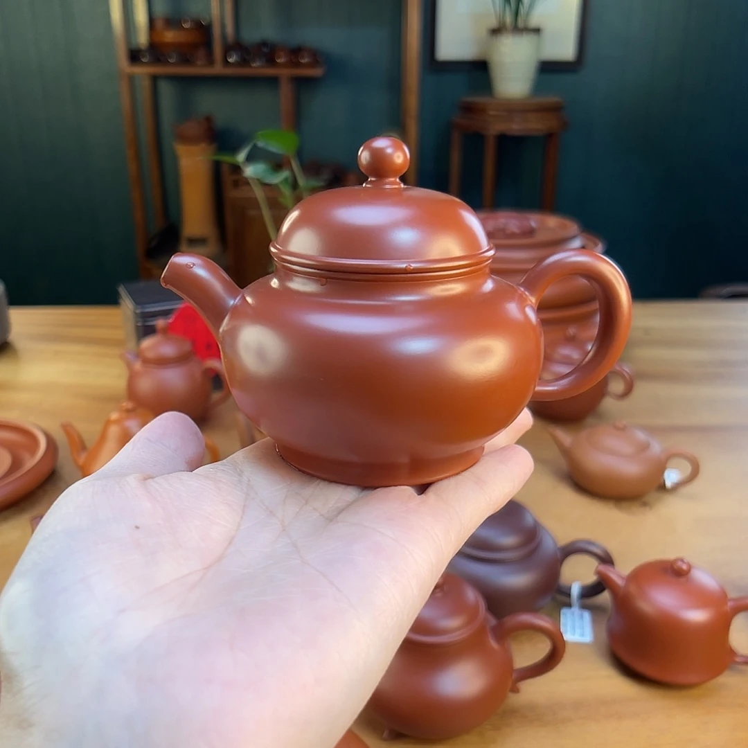 茶壶紫砂翅*掇只120cc左右朱泥