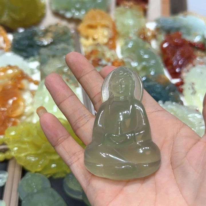 未镶嵌蛇纹石玉吊坠老*財