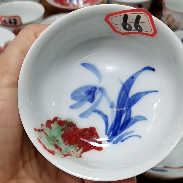 杯张学鸿老师青花釉里红微瑕