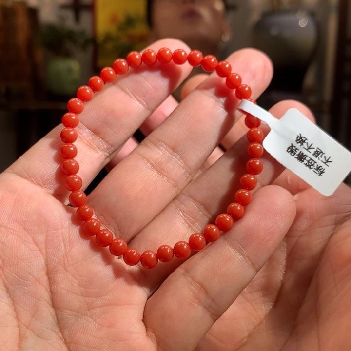 未镶嵌手串南红玛瑙保山官坡锦红4mm