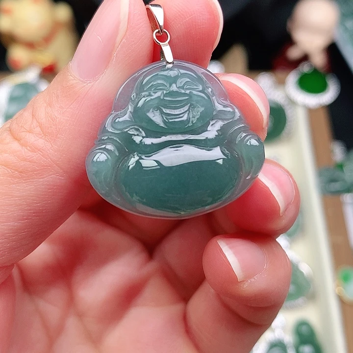 颈饰银S925镶嵌翡翠吊坠