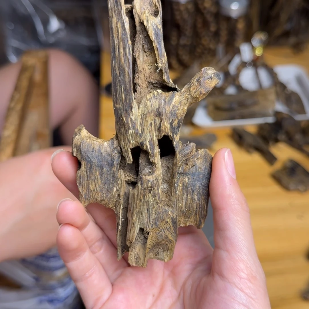 沉香沉香碎屑蓝宝石品种块料24克