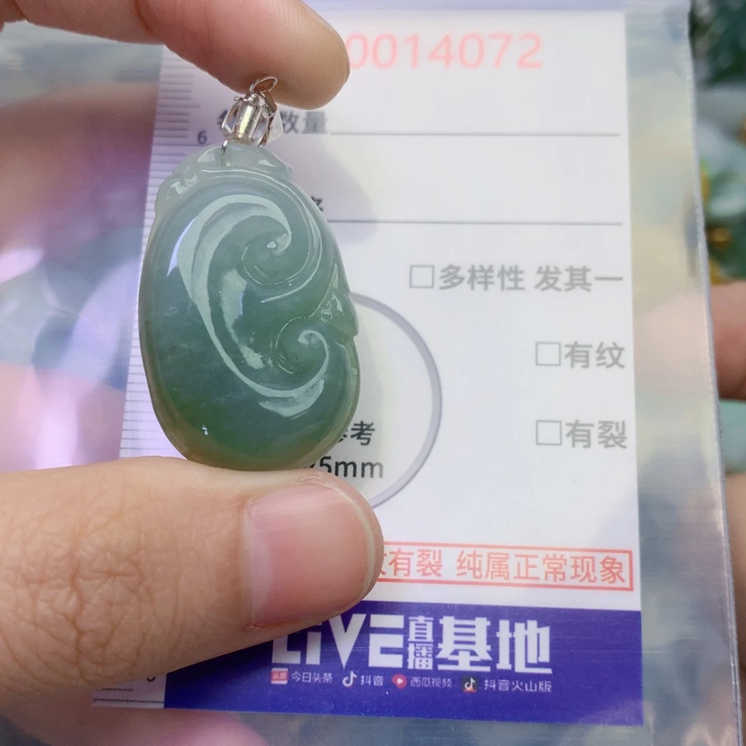 翡翠未镶嵌吊坠(不含链)