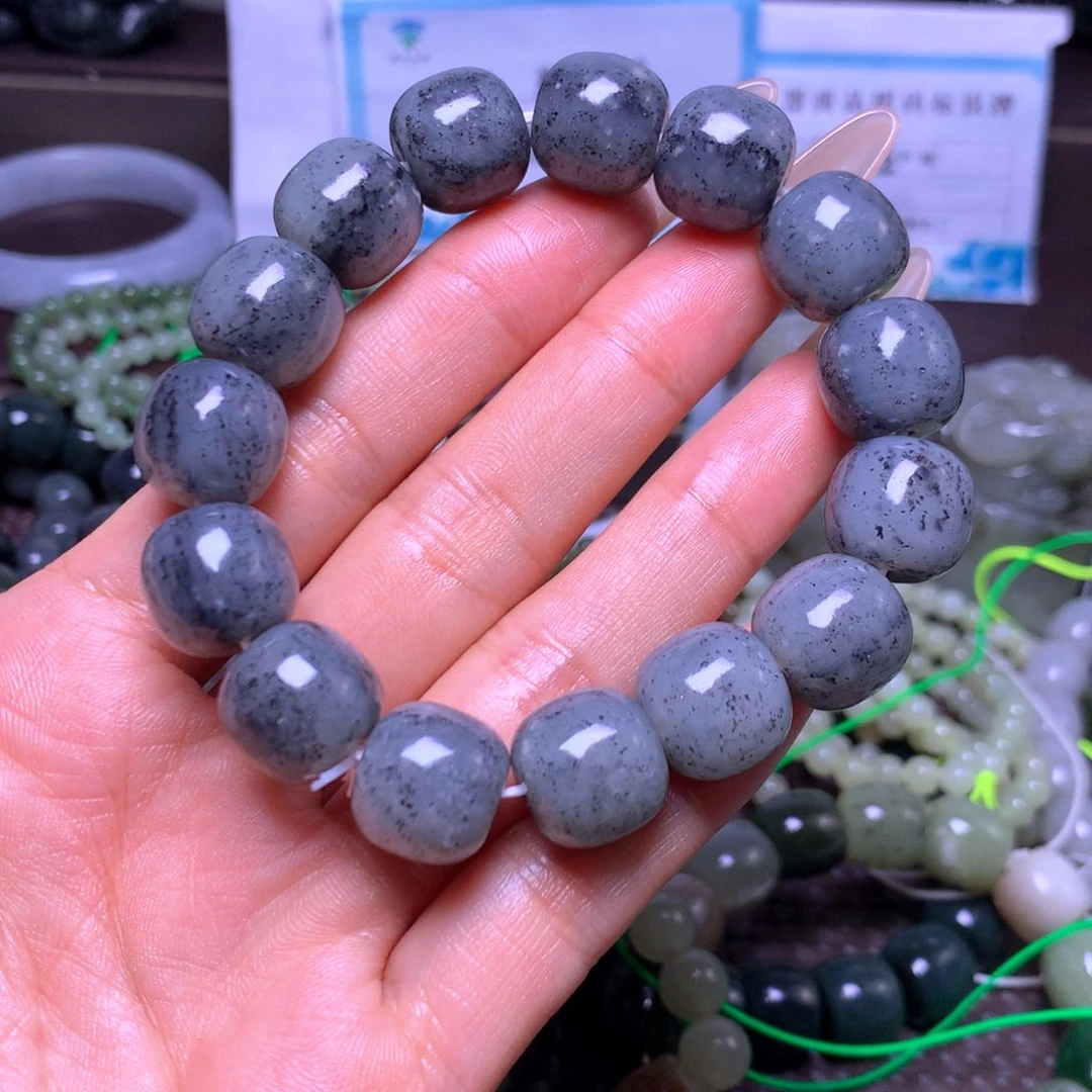 和田玉未镶嵌手串卡14