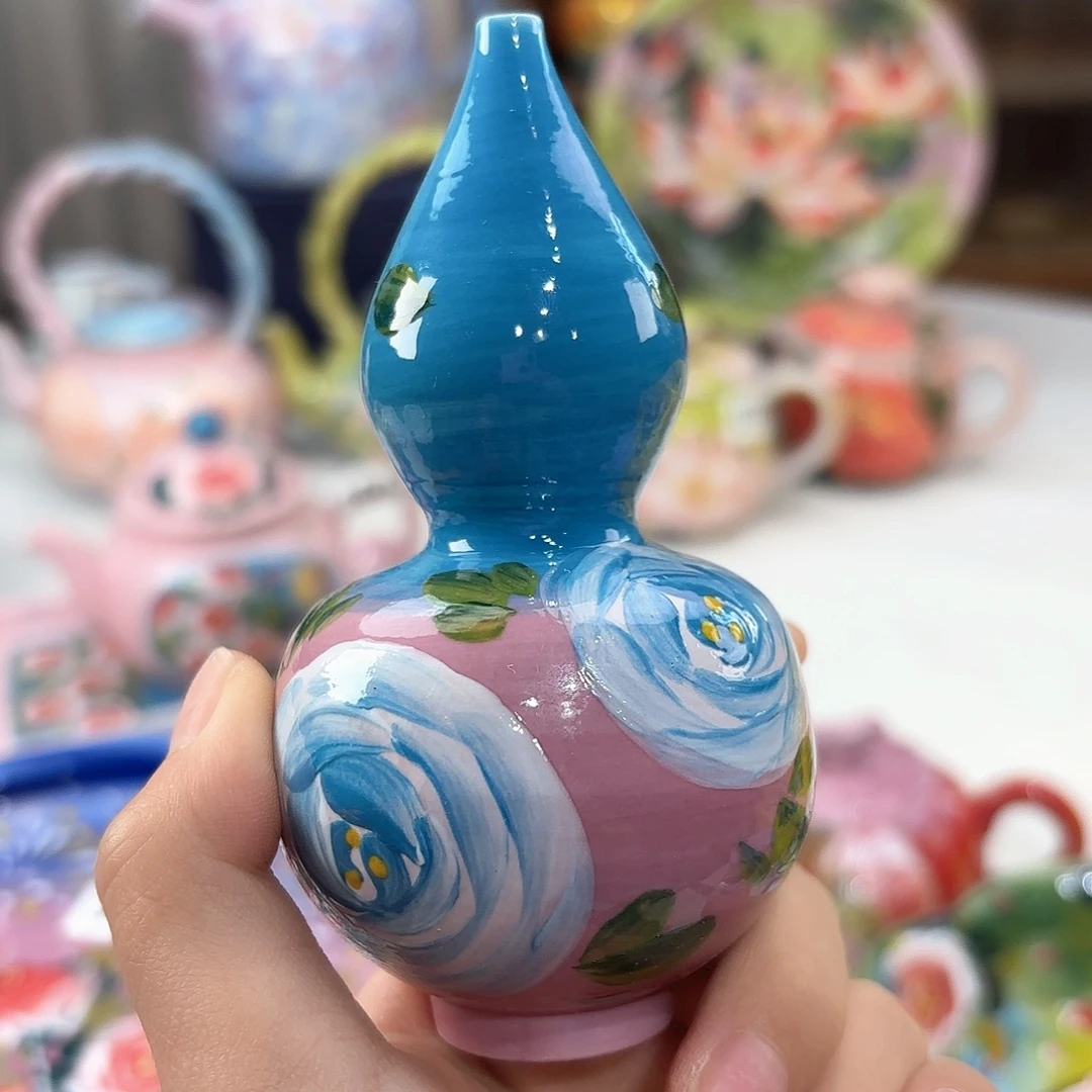 景德镇手绘高温釉下彩陶瓷茶具
