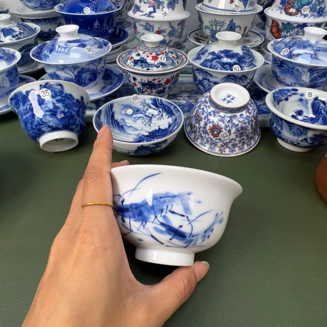 景德镇纯手工纯手绘茶具木木73