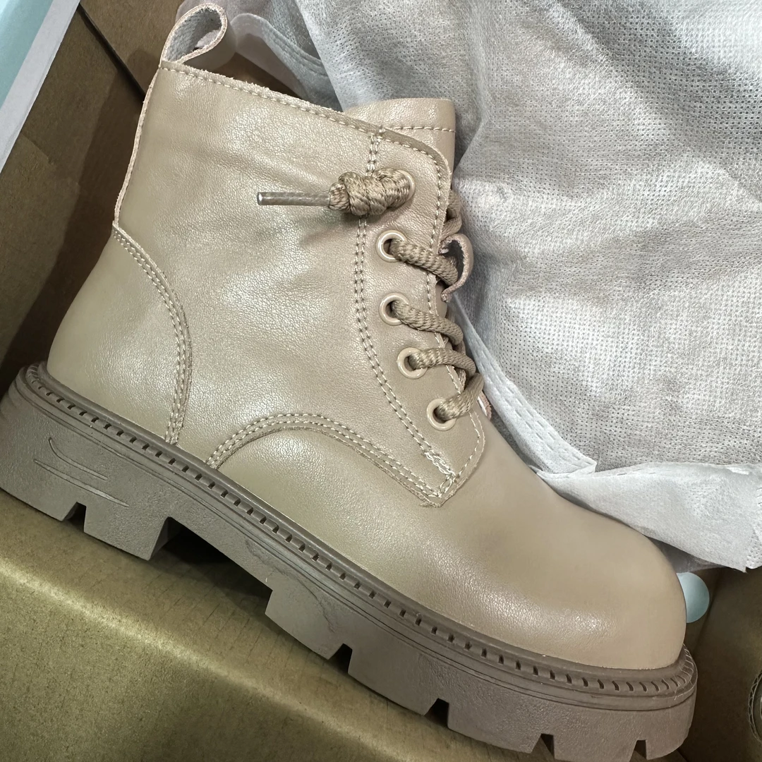 【26-37码】春秋新款英伦风皮鞋儿童马丁靴卡通公主短靴子 6102