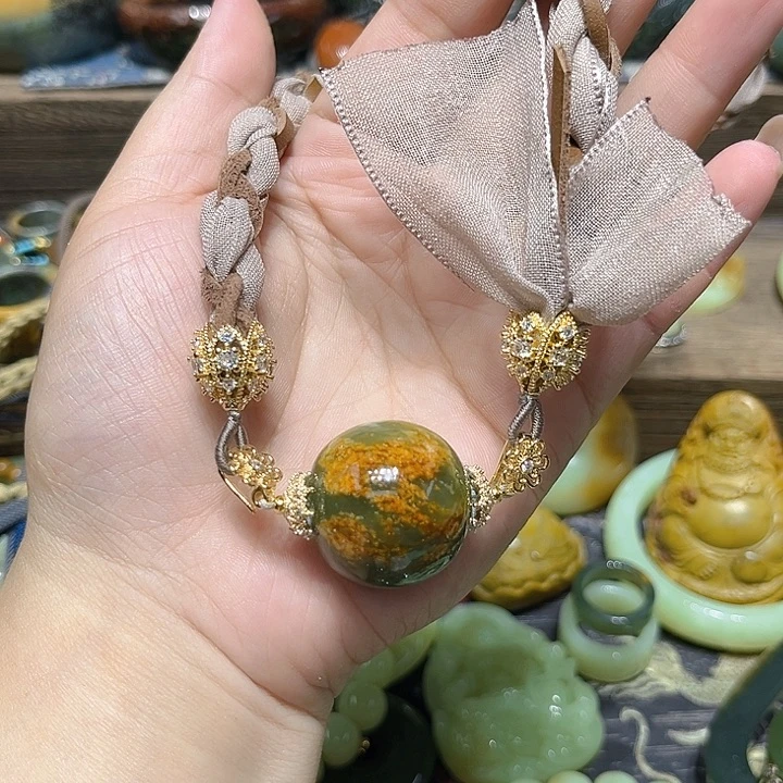 满***满岫岩老玉（透闪石质玉）手镯未镶嵌