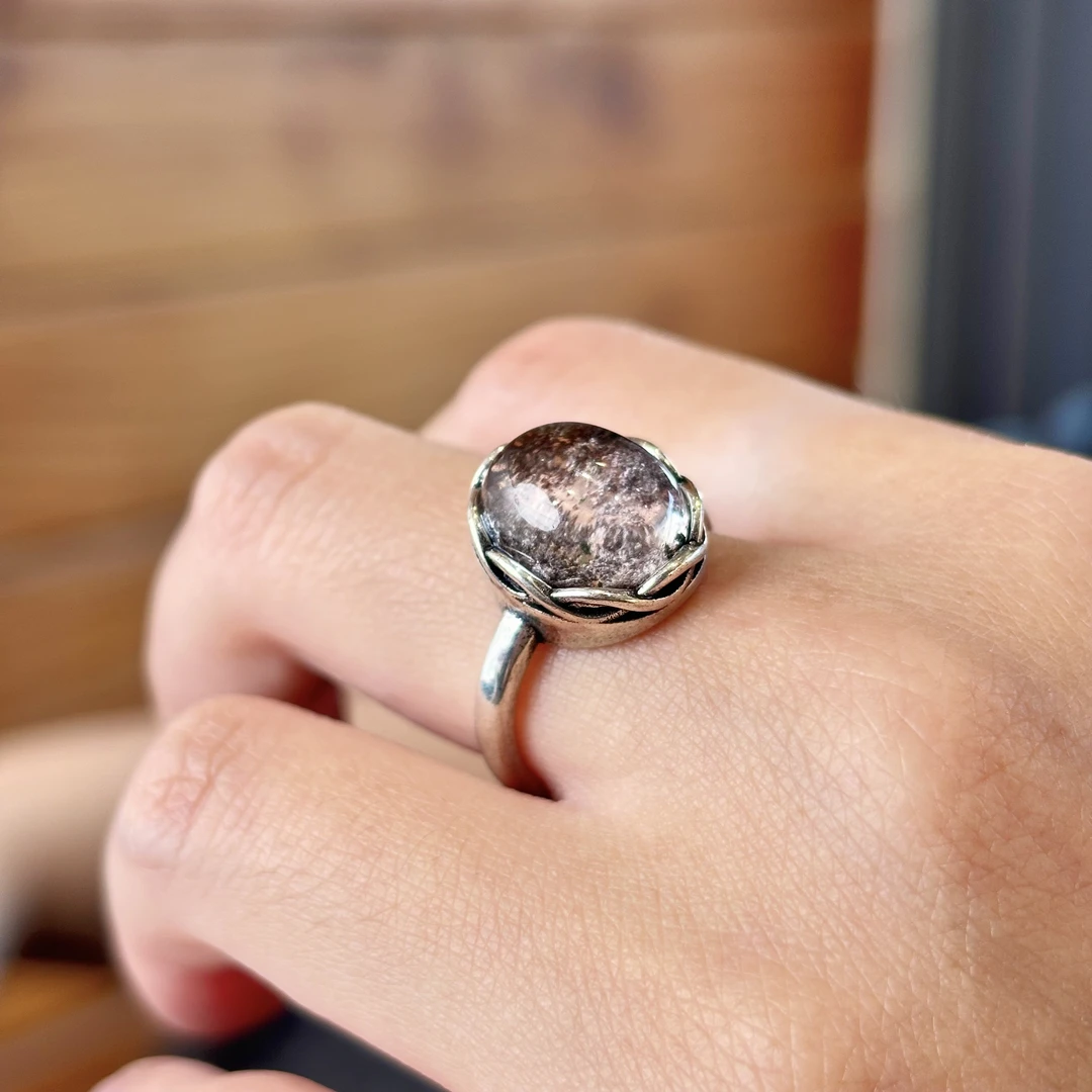 【红幽灵开口戒】红幽灵蛋面可调节开口戒面小仙多样性发其一