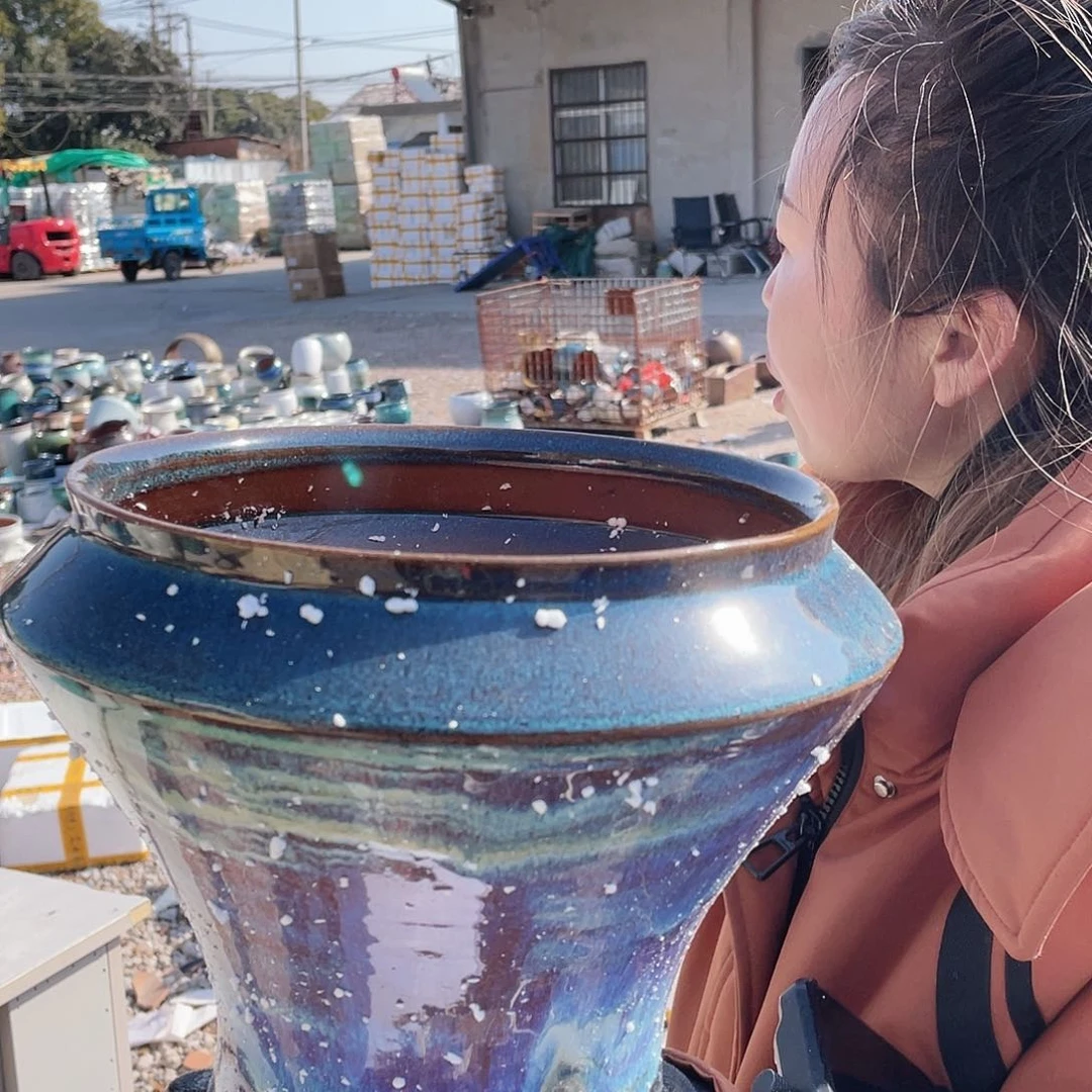 红陶王嫂花盆0218-袁地牛