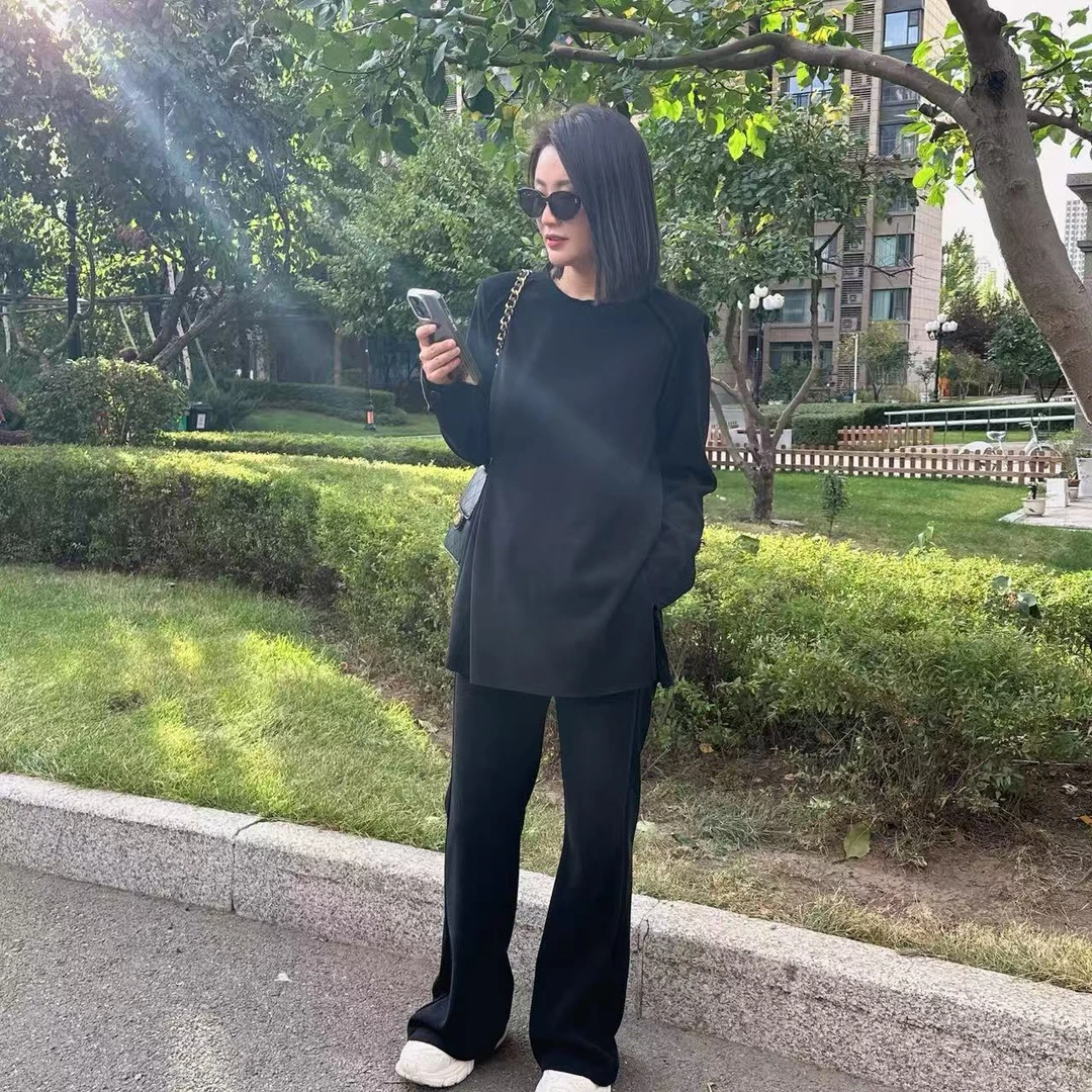 【二婷推荐】25年早秋新款慵懒风时尚休闲套装7580