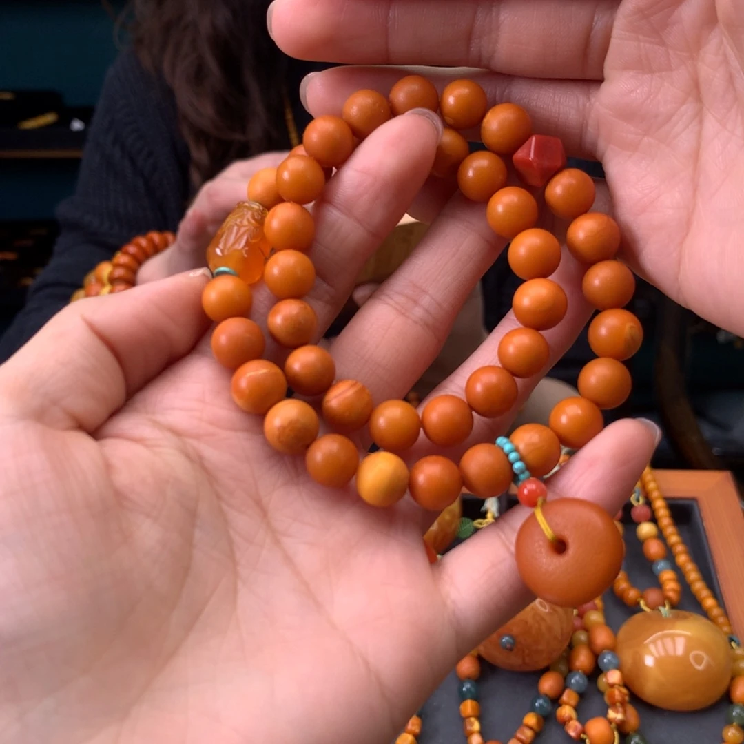 蜜蜡未镶嵌手串天然