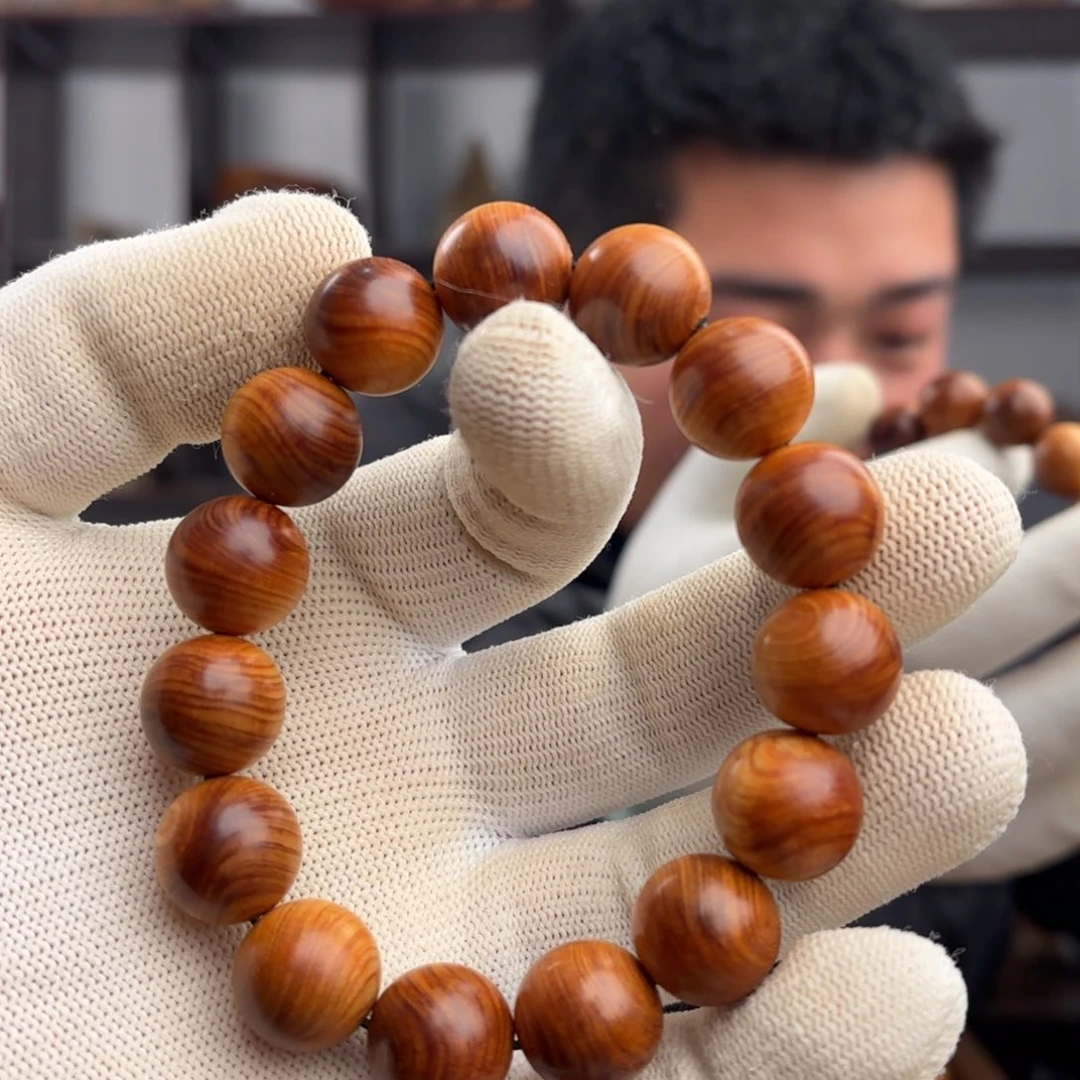 柏木（崖柏）手串/手链1.5红油乱纹福利