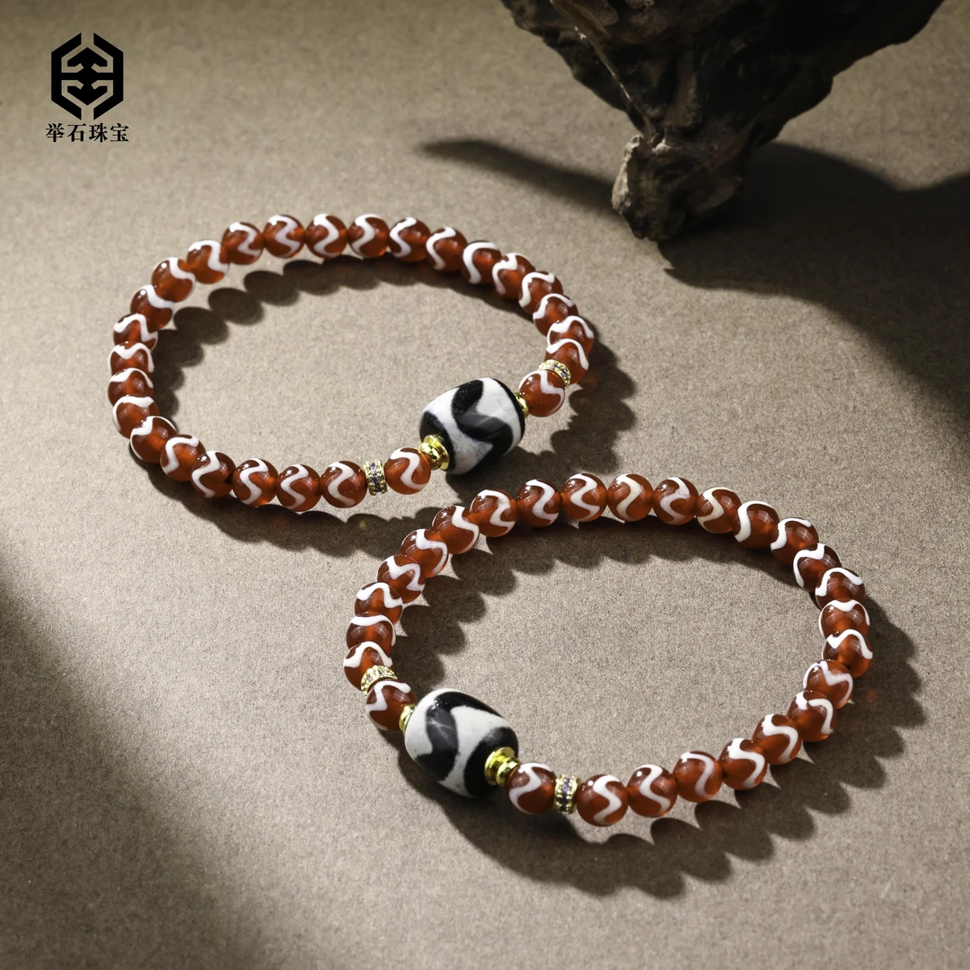 【举石珠宝】T0929-988-50天珠玛瑙手串（一件/多样性发）S