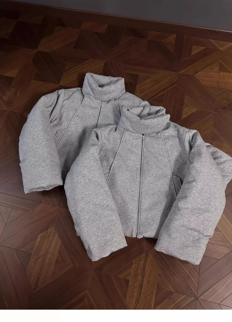 RTIMFD解构廓形软糯空气层G9哈灵顿围巾棉服Cleanfit短宽面包棉衣