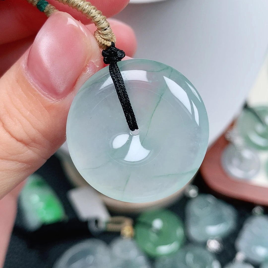 翡翠未镶嵌颈饰平安27-5.7