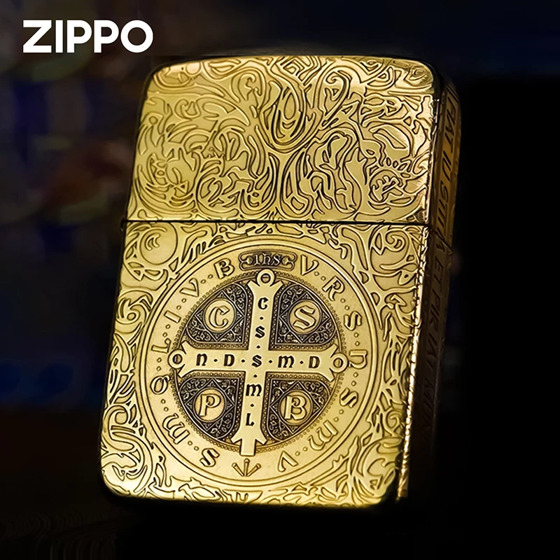 ZIPPO/之宝打火机1941复刻蚊版康斯坦丁黄铜高颜值送男士礼物DYF1