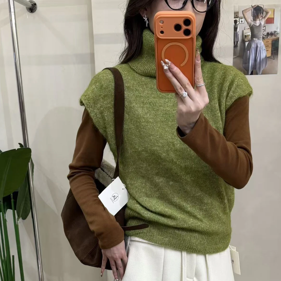 东大门百搭纯色马甲