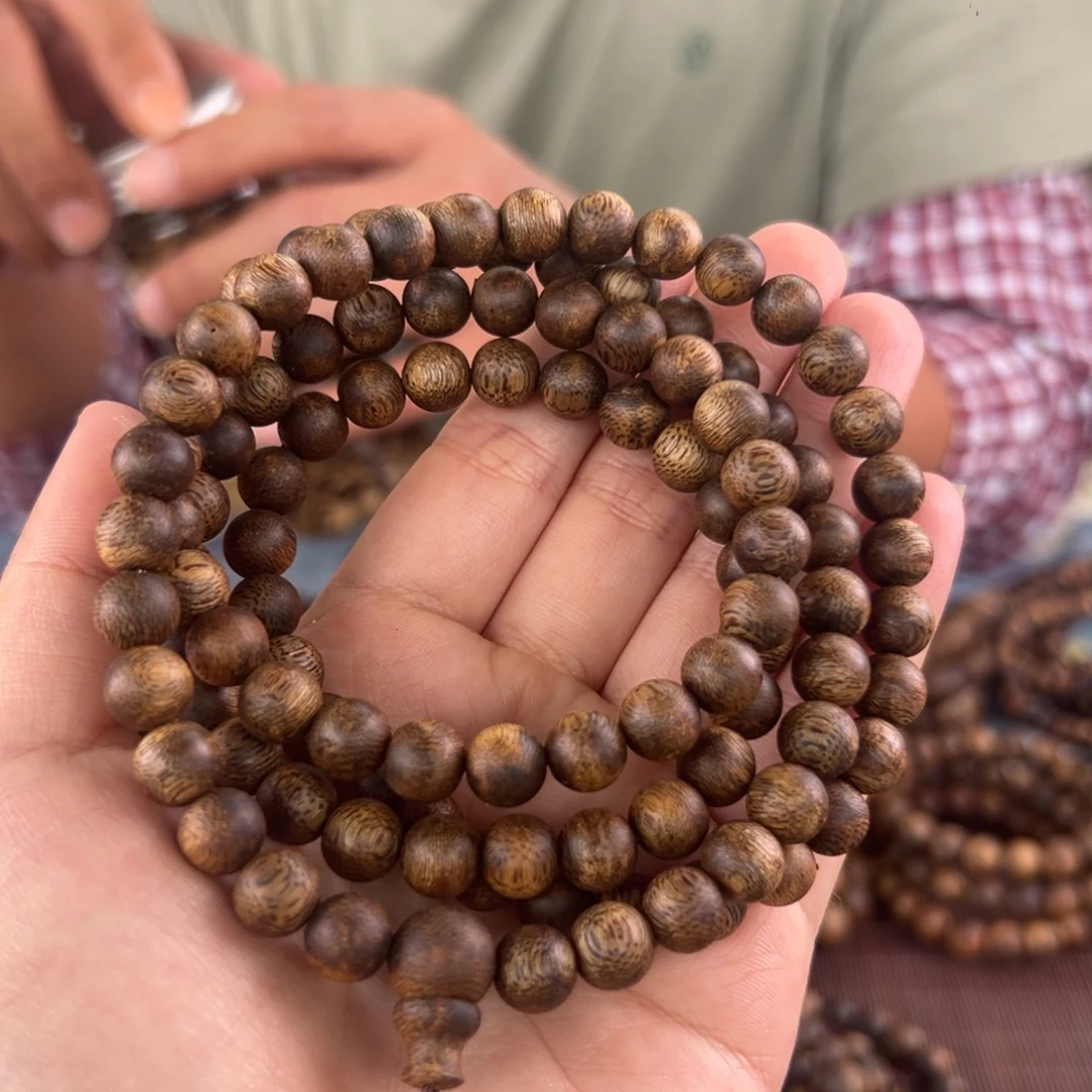 心***遇沉香手串卡8规格圆珠多圈 26克+ 陆河