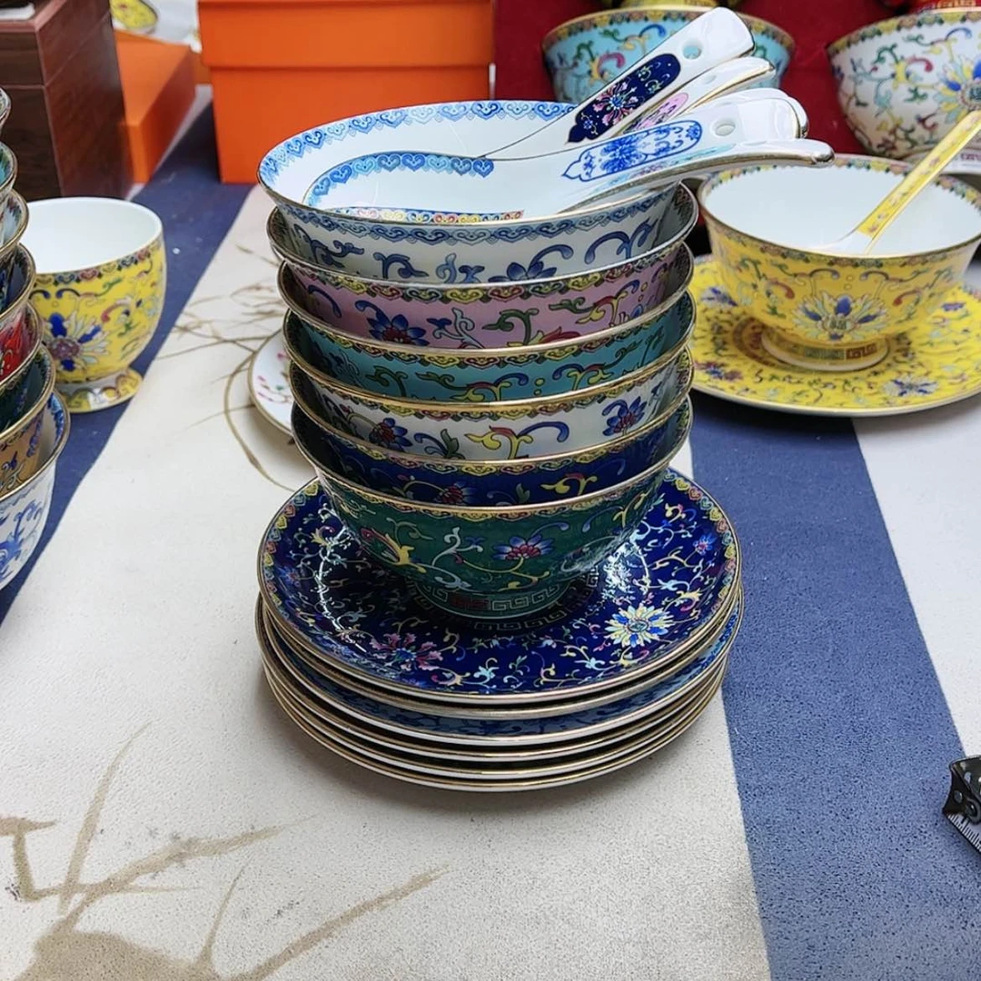 【闪购商品】珐琅依*4.5寸6个，6寸6个小勺6个…………