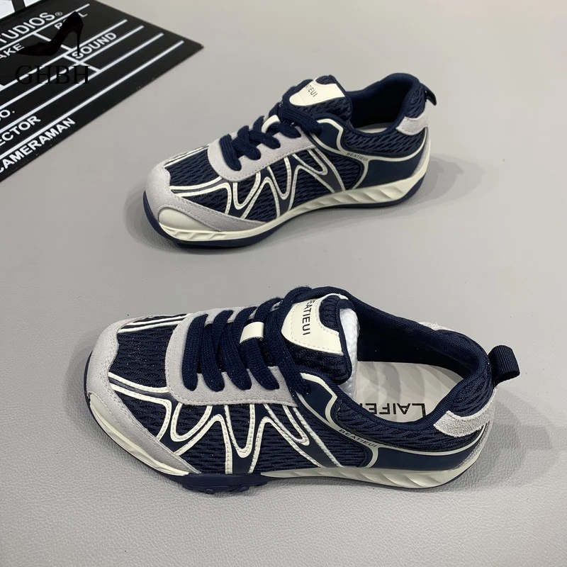 秋季新款舒适时尚透气轻便阿甘鞋网面百搭舒适户外欧美运动鞋