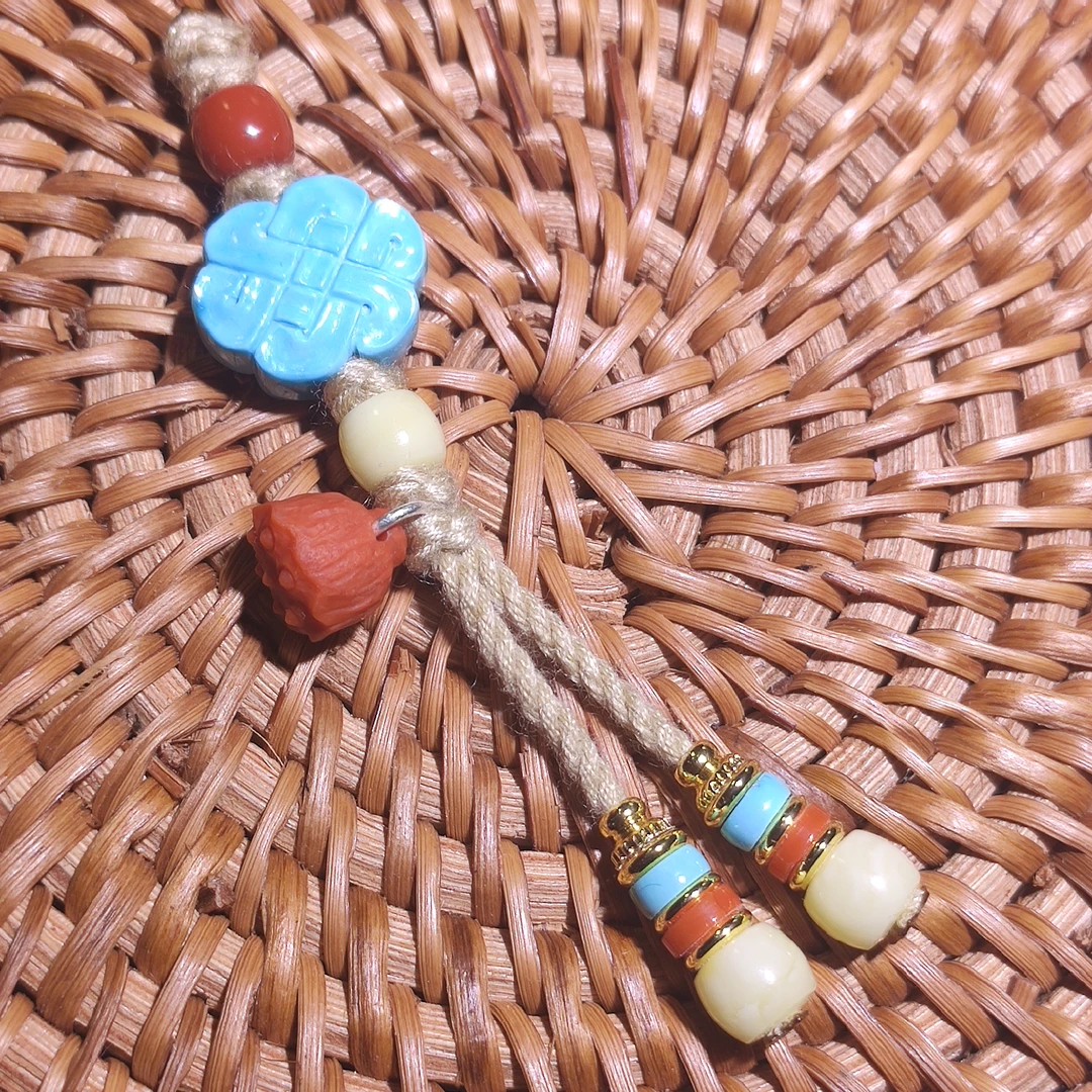 松石背云白蜡南红线束+弟子珠，配7--12用，多样性发货发一套