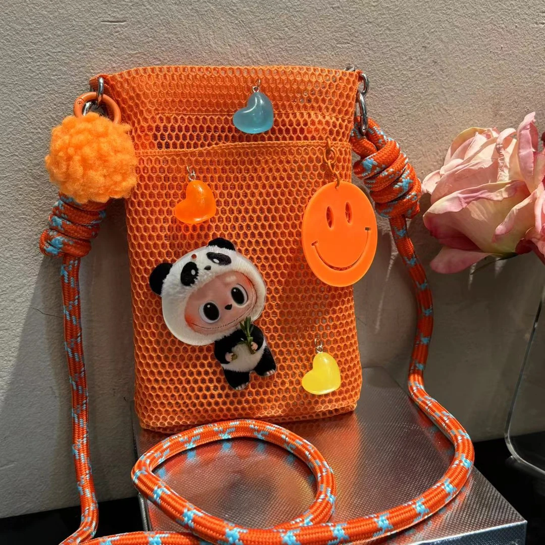 时尚个性卡通玩偶手机包斜挎单肩包