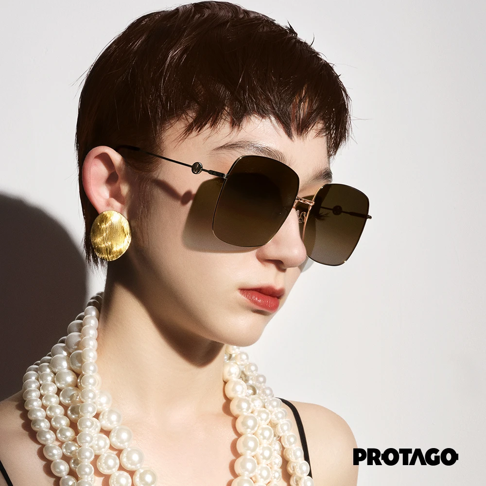 PROTAGO X Maggie联名大方框β钛防紫外线墨镜Saffron 12J1