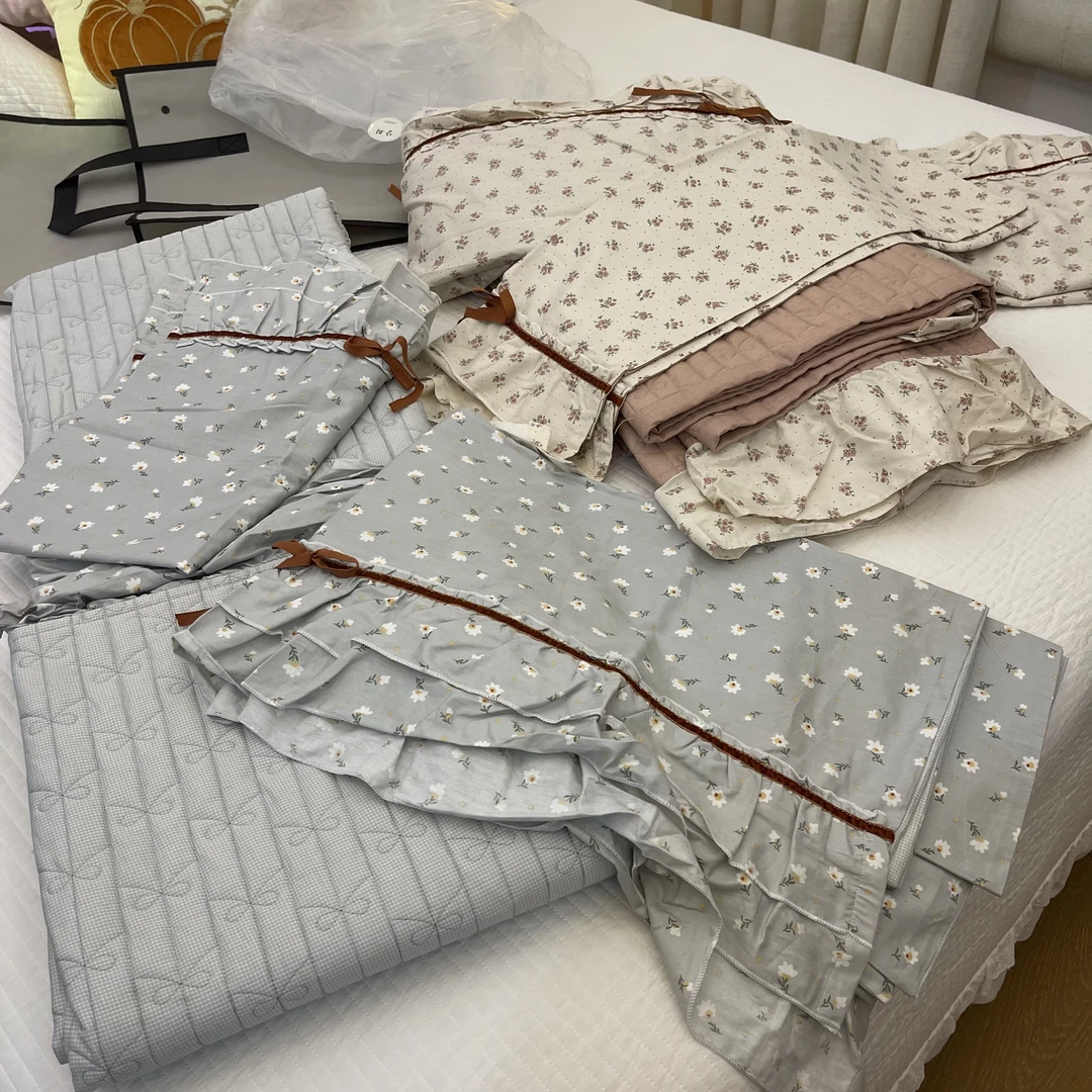 畅姐推荐【雅韵甜梦】法式公主风全棉床盖款四件套